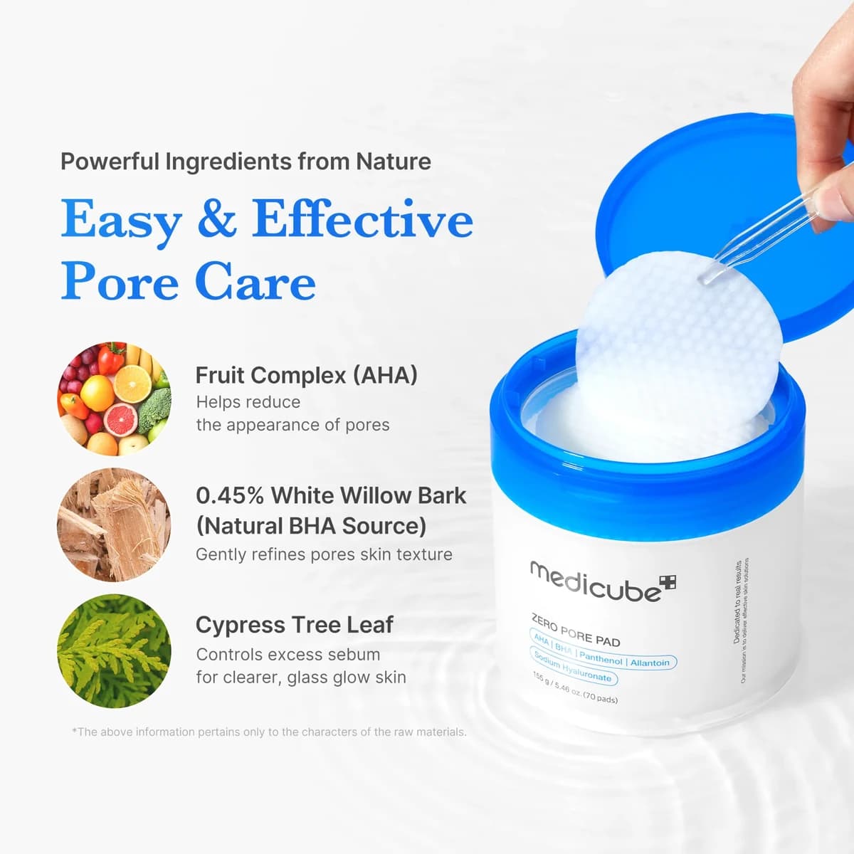 ميديكيوبي وسادات تنظيف المسام الزرقاء – Medicube Zero Pore Pad — صورة 5