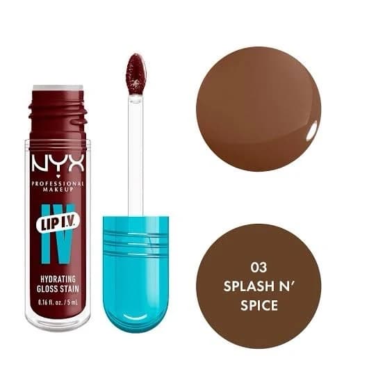 ملمع شفاه نكس NYX Lip I.V. Hydrating Gloss Stain – درجة 03 Splash N’ Spice