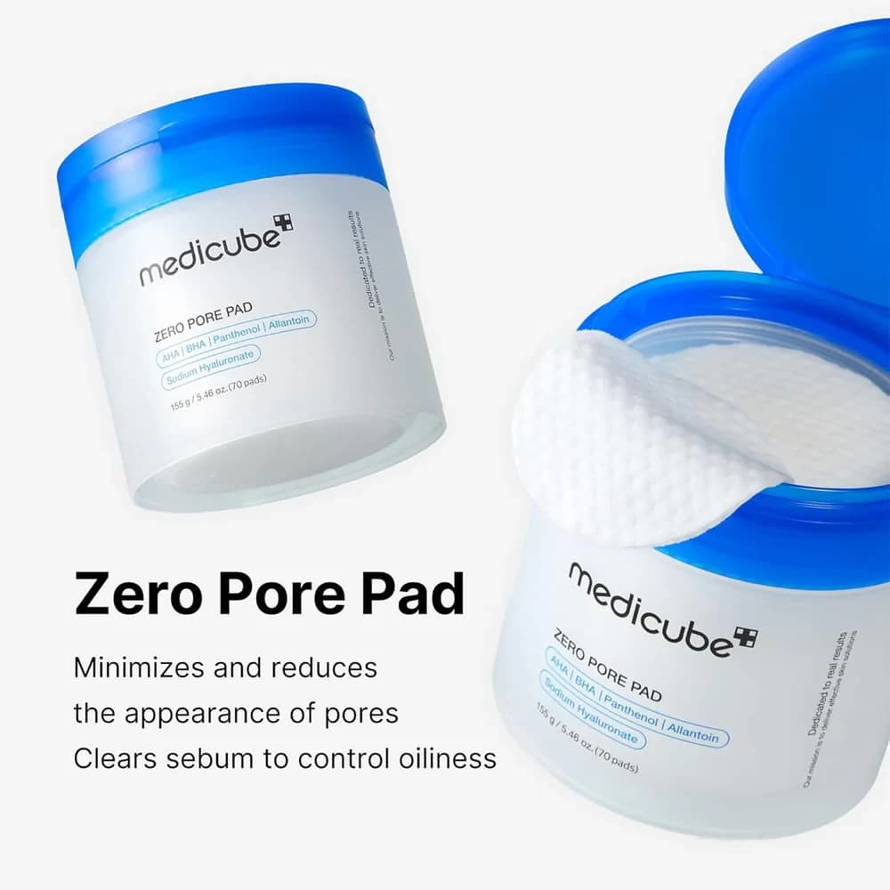 ميديكيوبي وسادات تنظيف المسام الزرقاء – Medicube Zero Pore Pad — صورة 2