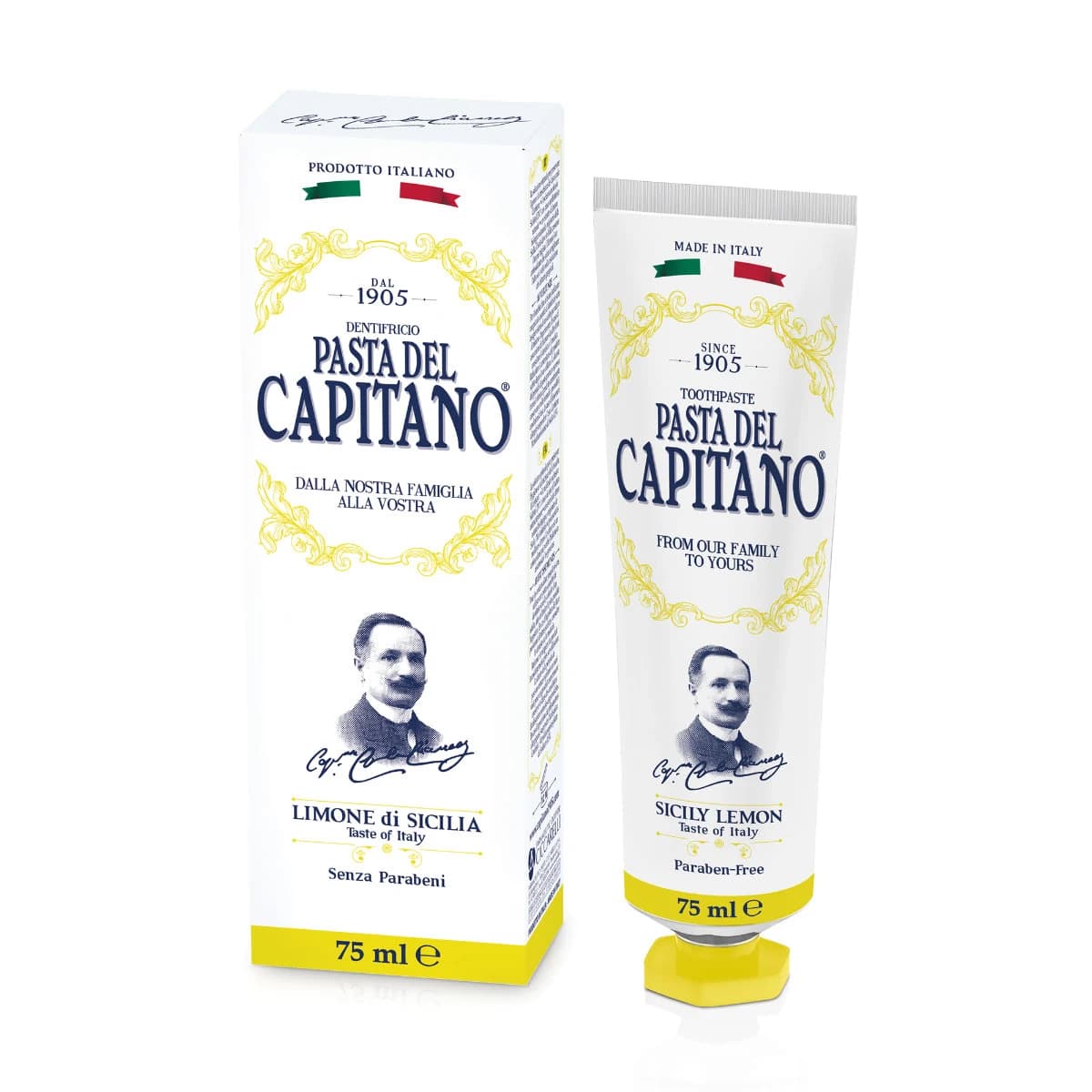 معجون أسنان كابيتانو نكهة ليمون صقلية الإيطالية – Pasta del Capitano