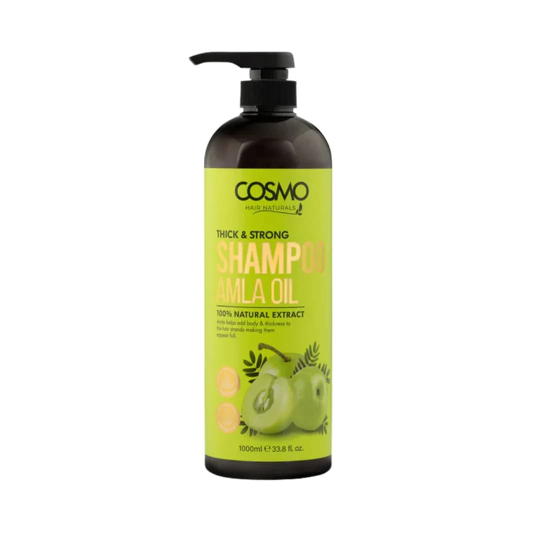 كوزمو – شامبو بالأملا لتكثيف وتقوية الشعر (Amla Oil Thick & Strong Shampoo)