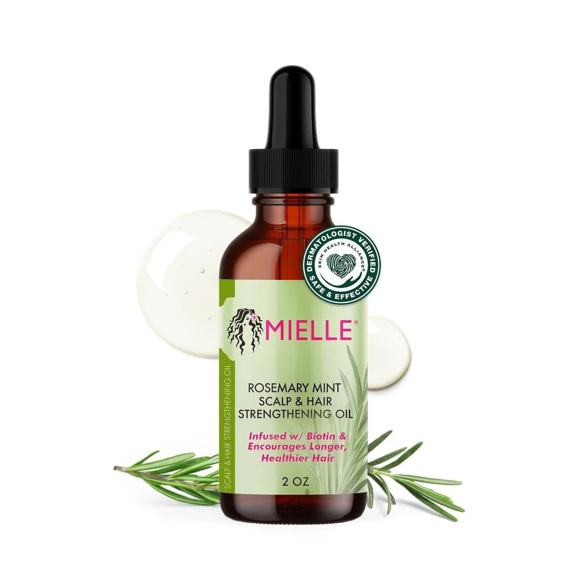 زيت الشعر من - Mielle Rosemary Mint Scalp & Hair Strengthening Oil